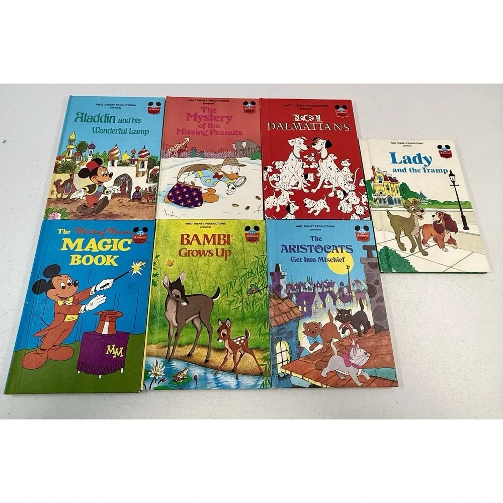 Vintage 1974 Disney Wonderful World Of Reading Books Lot Of 19 Beginner Mickey